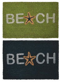 DKD Home Decor Mediterraneo Felpudo Azul Turquesa Fibra Coco Goma 40 x 60 cm (2 Unidades)