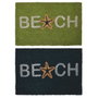 DKD Home Decor Felpudo de Fibra de Coco y Goma BEACH Surtido de 2 unidades