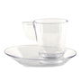 RB Drinks Taza de Café con Plato 90 ml Transparente (6 Unidades)