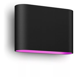 Philips Hue White and Color Ambiance Aplique Mural Dymera - Luz de Pared Inteligente Bluetooth, Negro, IP44 para Interior y Exterior