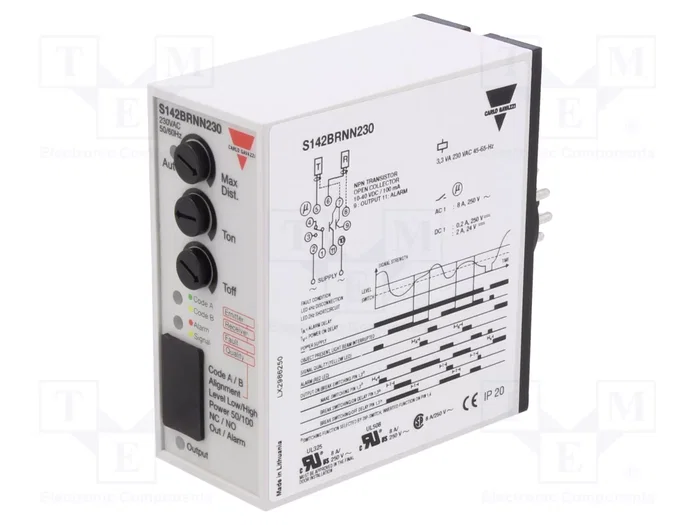 CARLO GAVAZZI S142BRNN230 Sensor Fotoeléctrico NPN x2 CARLO GAVAZZI S142BRNN230 Sensor Fotoeléctrico NPN x2