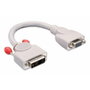 Lindy Adaptador de vídeo DVI-A a VGA (D-Sub) 0,2 m Gris