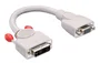 Lindy 41222 Adaptador DVI-A a VGA (D-Sub) Macho/Hembra, Cable de 0.2 m, Gris
