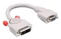 Lindy Adaptador de vídeo DVI-A a VGA (D-Sub) 0,2 m Gris