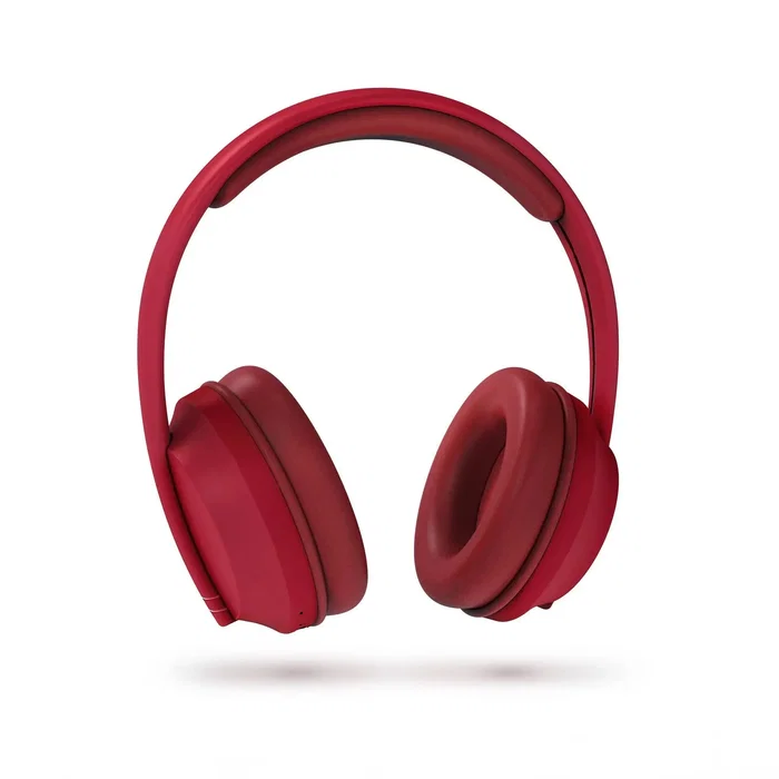 Energy Sistem Hoshi Eco Auriculares Diadema Bluetooth 5.3 Over-Ear, 23h Batería, USB Tipo C, Diseño Circumaural, Color Rojo