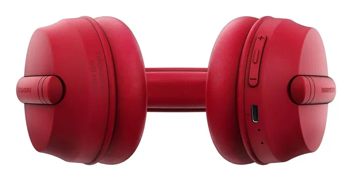 Energy Sistem Hoshi Eco Auriculares Diadema Bluetooth 5.3 Over-Ear, 23h Batería, USB Tipo C, Diseño Circumaural, Color Rojo