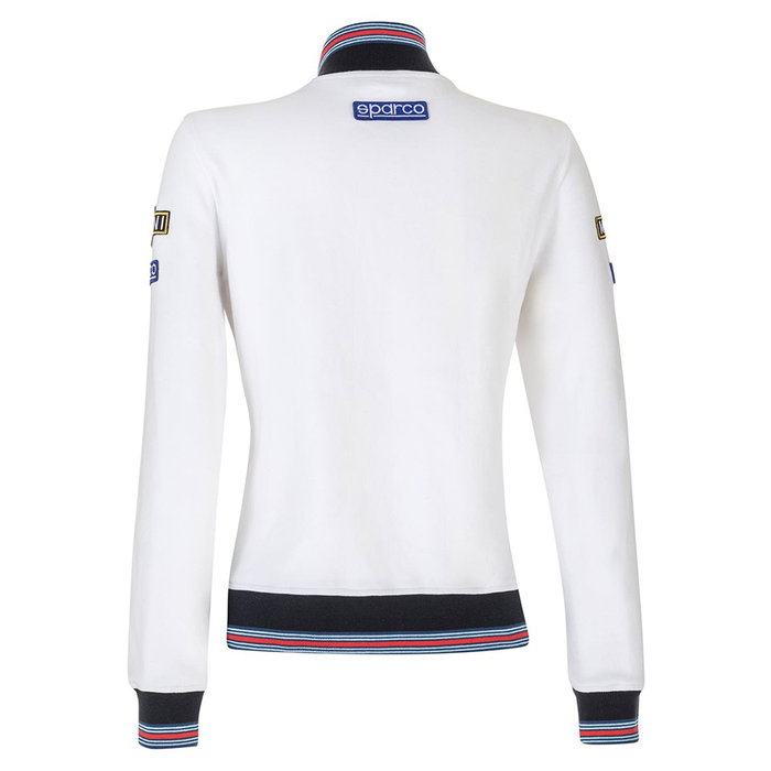 Sparco S013033MRBI3L Sudadera Con Cremallera Martini-R Mujer Talla L Blanca