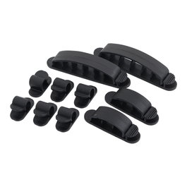 LogiLink KAB0039 Soporte de Cable Negro ABS Autoadhesivo 10 Piezas