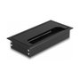 DeLOCK Pasacables para montaje en mesa con cepillo 160 x 80 x 28 mm negro