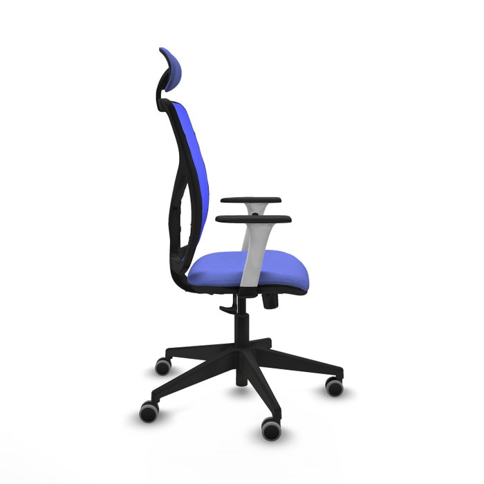PIQUERAS Y CRESPO Silla de oficina Motilla con mecanismo Sincro, Azul
