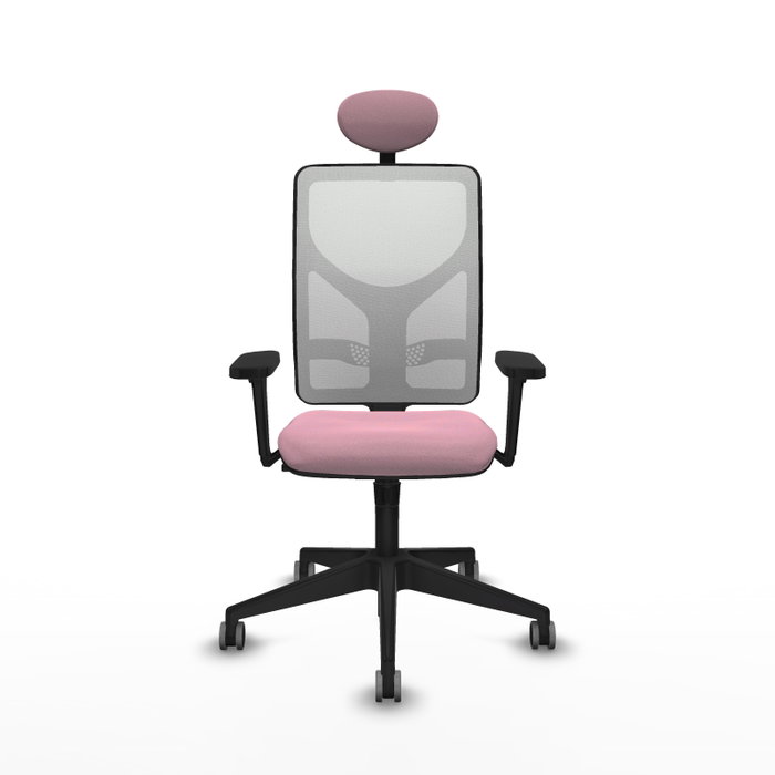 PIQUERAS Y CRESPO Silla de oficina Motilla, Rosa y Blanco, Mecanismo Sincro, Brazos 3D PIQUERAS Y CRESPO Silla de oficina Motilla, Rosa y Blanco, Mecanismo Sincro, Brazos 3D