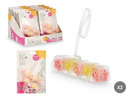 Arte Regal Set 2 Bolas WC Orquídea Morado Plástico 13.7x20.5x4 cm 50gr (Set de 24)