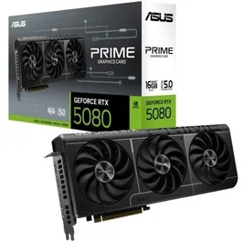 ASUS Prime GeForce RTX 5080 16GB GDDR7 Tarjeta Gráfica con Diseño MaxContact y 2.5 Slots (90YV0LX1-M0NA00)