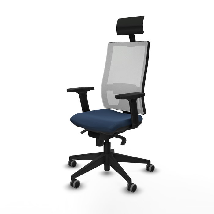 PIQUERAS Y CRESPO Silla de oficina Horna con mecanismo Sincro, Azul marino y Blanco PIQUERAS Y CRESPO Silla de oficina Horna con mecanismo Sincro, Azul marino y Blanco