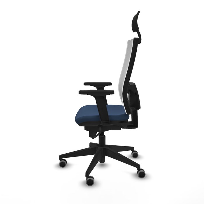 PIQUERAS Y CRESPO Silla de oficina Horna con mecanismo Sincro, Azul marino y Blanco PIQUERAS Y CRESPO Silla de oficina Horna con mecanismo Sincro, Azul marino y Blanco