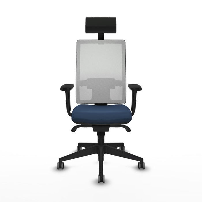 PIQUERAS Y CRESPO Silla de oficina Horna con mecanismo Sincro, Azul marino y Blanco PIQUERAS Y CRESPO Silla de oficina Horna con mecanismo Sincro, Azul marino y Blanco