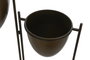 DKD Home Decor Macetero de Metal Cobrizo y Negro 35x26,5x105 cm