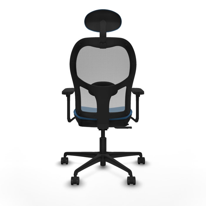 PIQUERAS Y CRESPO Silla de oficina Jorquera con mecanismo Sincro/Traslack, Azul claro y Gris