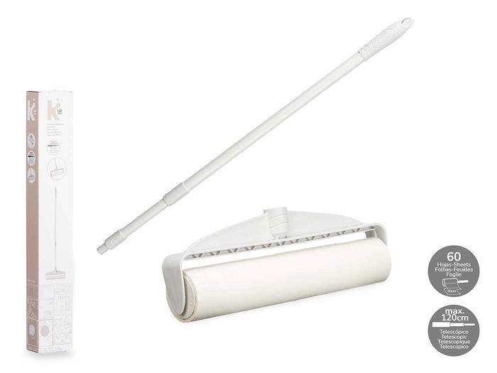 Arte Regal Quitapelusa Mango Telescópico 60 Hojas Blanco Plástico 25 cm Ancho 70 cm Alto 6.5 cm Largo Abierto 120 cm (Set de 12) Arte Regal Quitapelusa Mango Telescópico 60 Hojas Blanco Plástico 25 cm Ancho 70 cm Alto 6.5 cm Largo Abierto 120 cm (Set de 12)