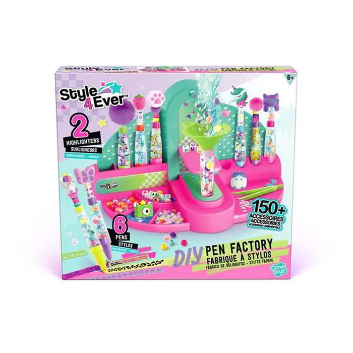 Canal Toys Fábrica de Bolígrafos y Subrayadores DIY Style 4Ever en Rosa y Azul Canal Toys Fábrica de Bolígrafos y Subrayadores DIY Style 4Ever en Rosa y Azul