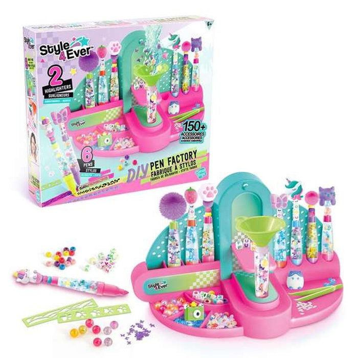 Canal Toys Fábrica de Bolígrafos y Subrayadores DIY Style 4Ever en Rosa y Azul Canal Toys Fábrica de Bolígrafos y Subrayadores DIY Style 4Ever en Rosa y Azul