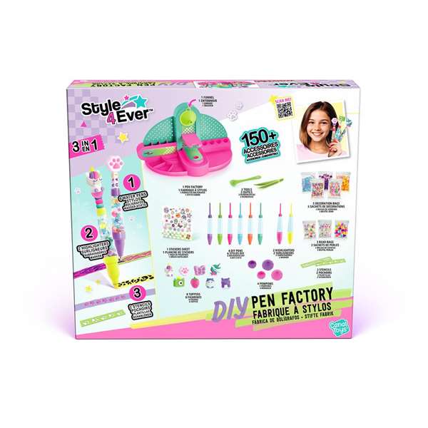 Canal Toys Juego Fábrica de Bolígrafos y Subrayadores DIY para Crear Papelería, con Adornos y Agua, Plástico, 34x31x7 cm