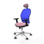 PIQUERAS Y CRESPO Silla de oficina Jorquera con mecanismo Sincro/Traslack, Rosa y Azul