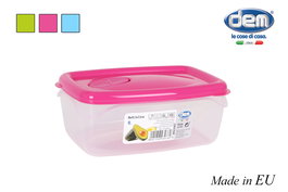 Dem Fiambrera Hermética 1L Rectangular para Microondas 18 x 12.5 x 7.5 cm (24 Unidades)
