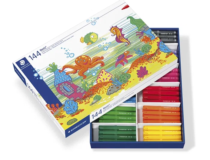 Staedtler Rotulador Jumbo Trazo 3 mm School Pack 144 Unidades Colores Surtidos