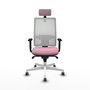 PIQUERAS Y CRESPO Silla de oficina Horna Rosa y Blanco