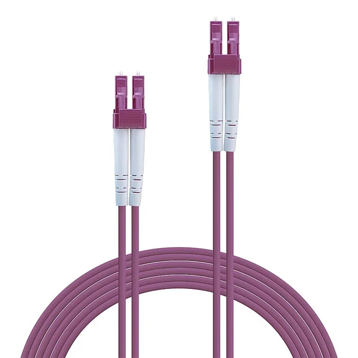 Lindy 46341 Cable de fibra óptica OM4 de 2 m LC-LC Rosa