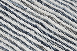 DKD Home Decor Alfombra Mediterraneo Azul Blanco Algodon Polyester 180 x 120 cm