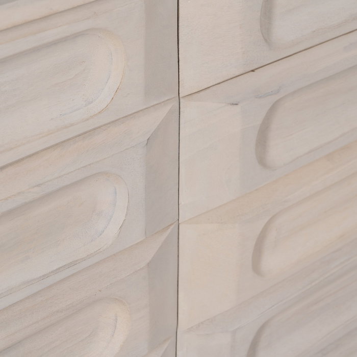 Aparador Blanco Rozado Madera de Mango 152 X 41 X 92 cm