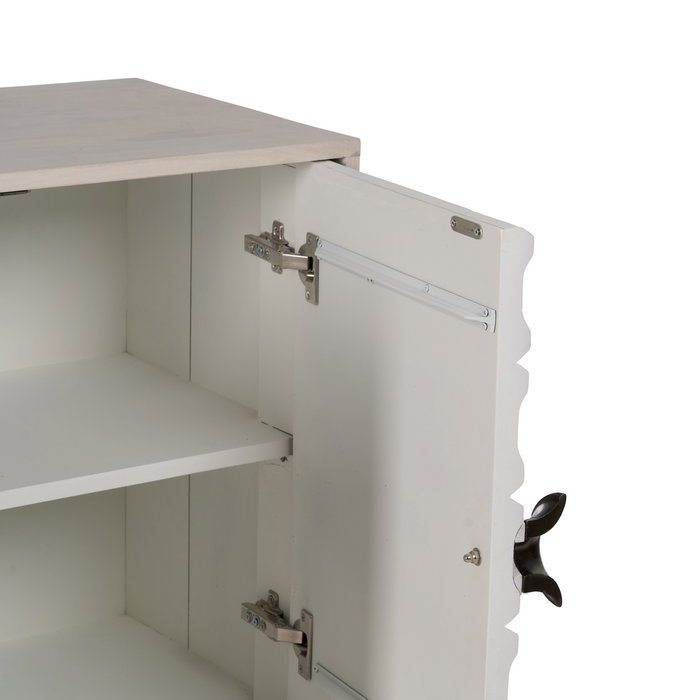 Aparador Blanco Rozado Madera de Mango 152 X 41 X 92 cm