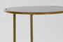 DKD Home Decor Set de 2 Mesitas Auxiliares de Metal y Cristal Dorado y Negro