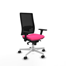 PIQUERAS Y CRESPO Silla de oficina Horna Rosa con mecanismo Sincro