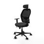 PIQUERAS Y CRESPO Silla de oficina Jorquera con mecanismo Sincro/Traslack Gris oscuro/Negro