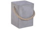 DKD Home Decor Mesita Auxiliar Gris Hormigon y Cuerda