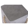 DKD Home Decor Mesita Auxiliar Gris Hormigon y Cuerda