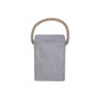 DKD Home Decor Mesita Auxiliar Gris Hormigon y Cuerda