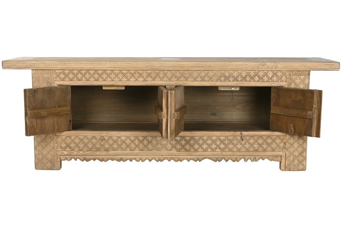 DKD Home Decor Mueble Tv Minimal bs1c25 Natural 44 x 60 x 180 cm