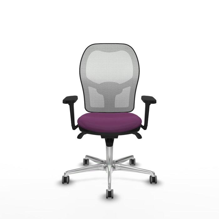 PIQUERAS Y CRESPO Silla de oficina Jorquera con mecanismo Sincro, Morado y Blanco