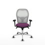 PIQUERAS Y CRESPO Silla de oficina Jorquera con mecanismo Sincro, Morado y Blanco