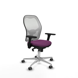 PIQUERAS Y CRESPO Silla de oficina Jorquera con mecanismo Sincro, Morado y Blanco