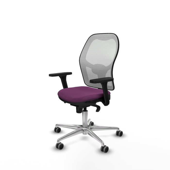 PIQUERAS Y CRESPO Silla de oficina Jorquera con mecanismo Sincro, Morado y Blanco