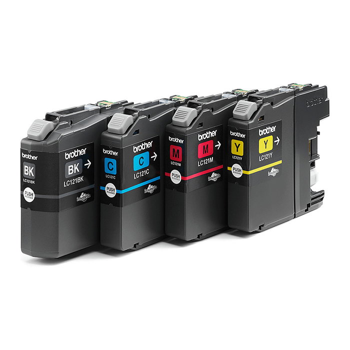 Brother LC-121VALBP Multipack de Cartuchos de Tinta Original (BK/C/M/Y) de 4 Piezas