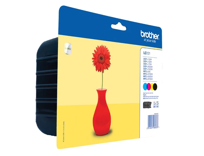 Brother LC-121VALBP Multipack de Cartuchos de Tinta Original (BK/C/M/Y) de 4 Piezas