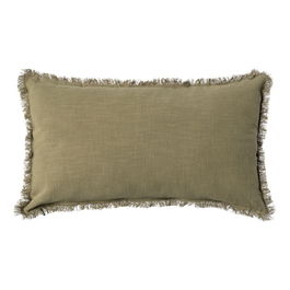 Cojín Verde 70% Algodón / 30% Lino 50 X 30 cm (Set de 2)