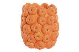 DKD Home Decor Mandarin25 Jarrón Tropical Naranja Cemento 17 x 20 x 17 cm (4 Unidades)