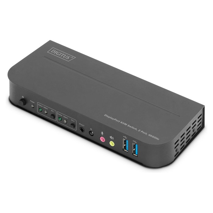 Digitus DS-12850 KVM-Switch de 2 Puertos, 4K/60Hz, 2x DP a 1x DP/HDMI, Switch KVM, 4K Ultra HD, USB 3.2 Gen 1, Conectar y Usar, Hub USB Digitus DS-12850 KVM-Switch de 2 Puertos, 4K/60Hz, 2x DP a 1x DP/HDMI, Switch KVM, 4K Ultra HD, USB 3.2 Gen 1, Conectar y Usar, Hub USB